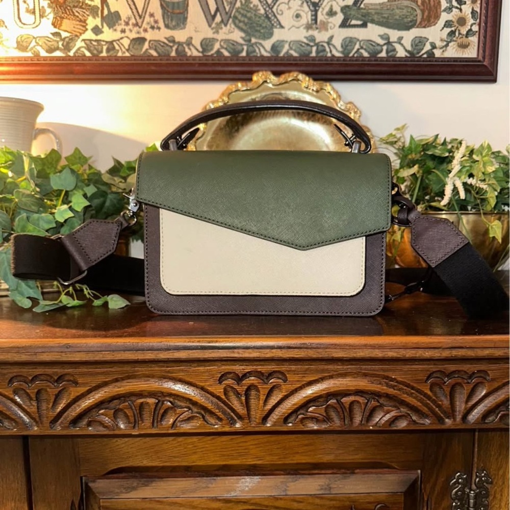 Botkier Cream and Brown Crossbody Bag